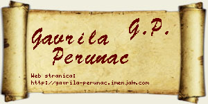 Gavrila Perunac vizit kartica